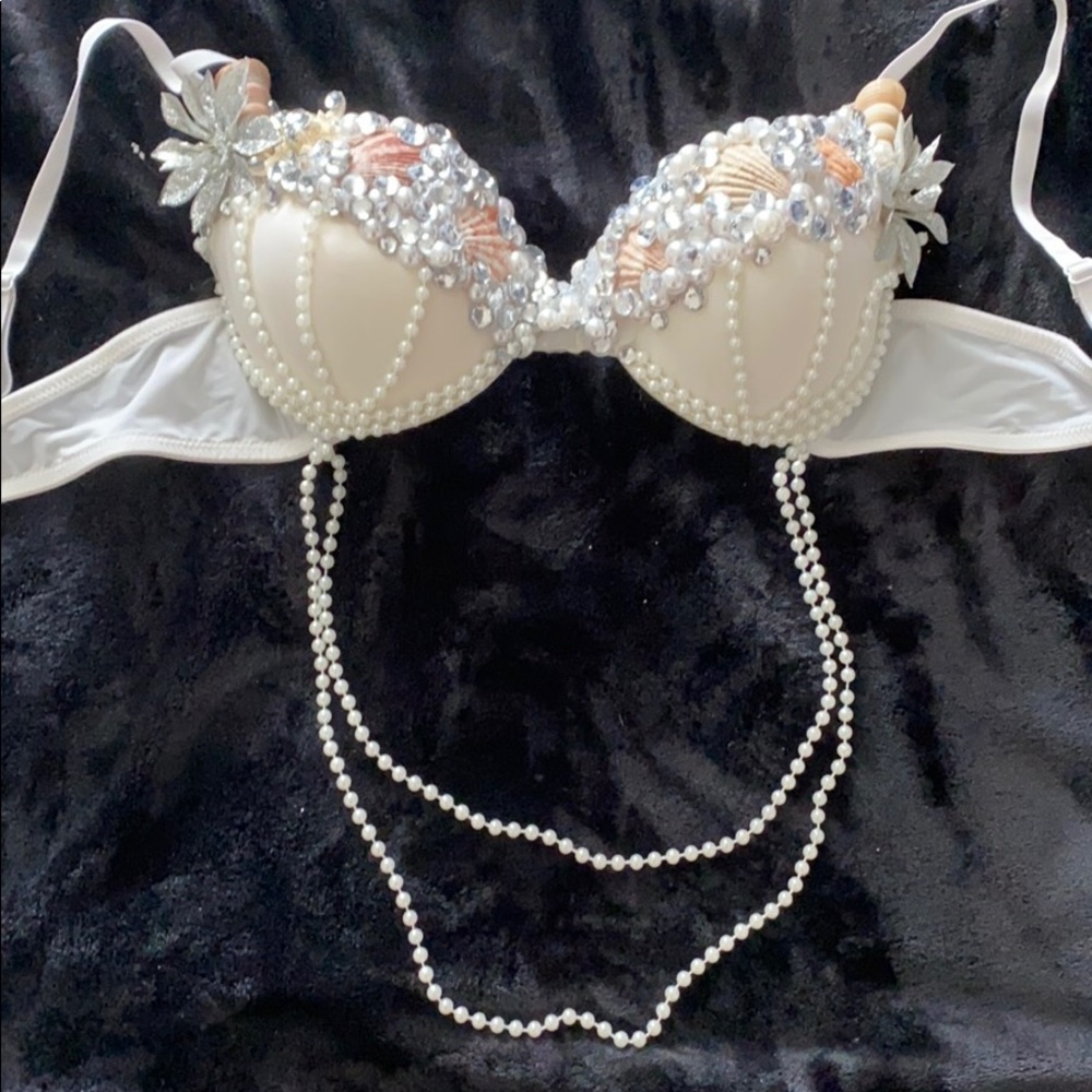 Handmade mermaid rave bra